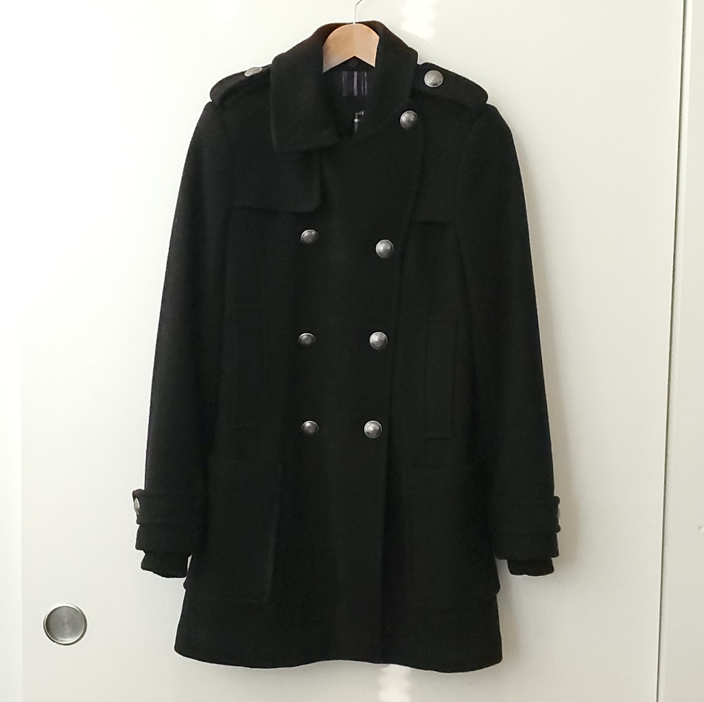 Community Aritzia Black Wool Coat XS